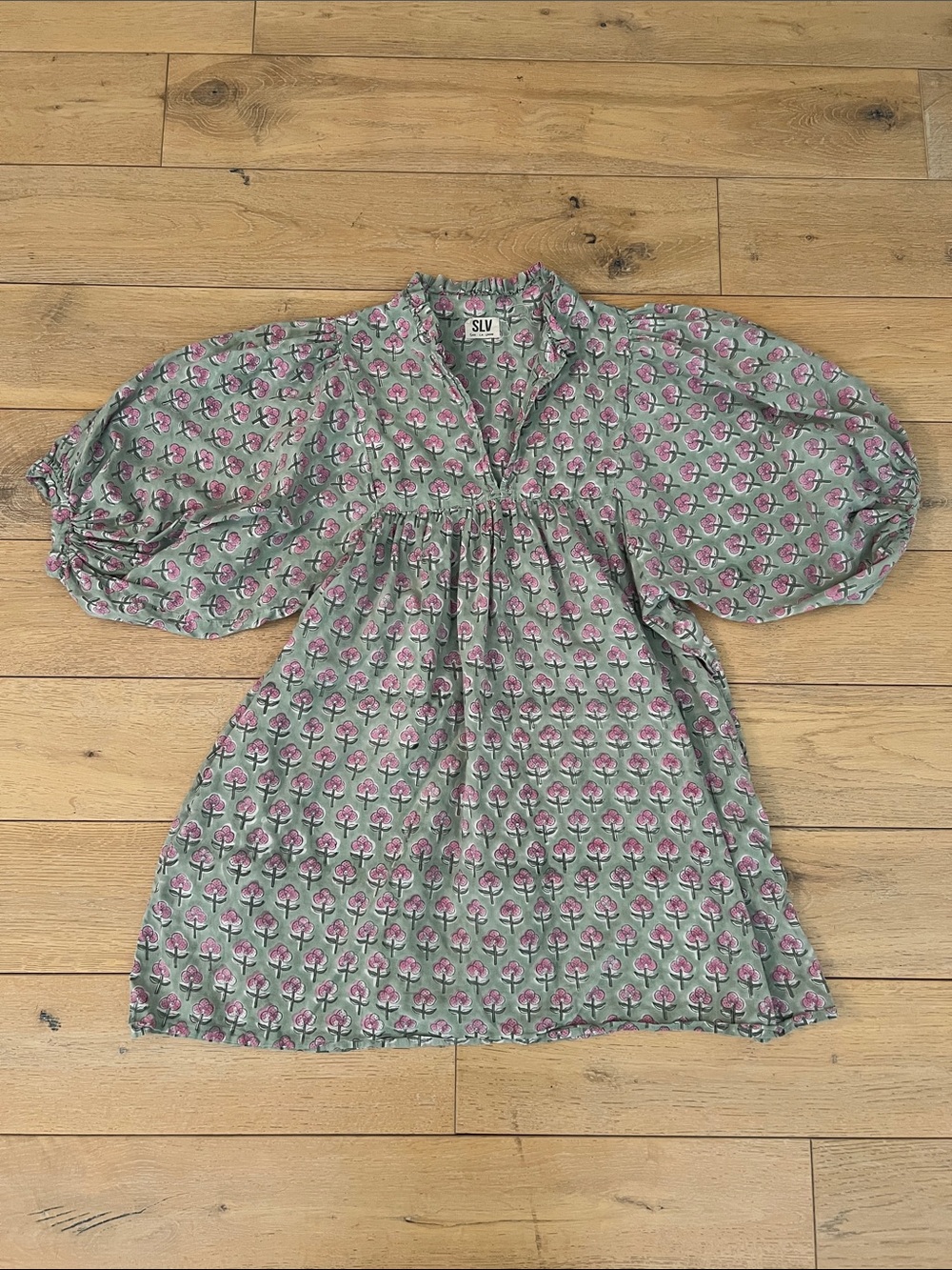 SLV Floral Sage Green Dress